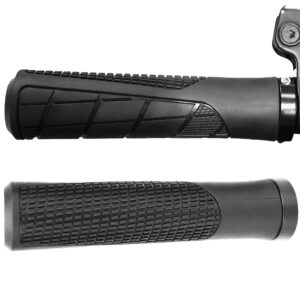 Handle Bar Grips for Bicycles – Non-Slip Rubber Bike Grips for Mountain, BMX, Cruiser & Kids Bikes – Comfortable Anti-Sweat Bicycle Handle Grips for Beginner Riders – Black