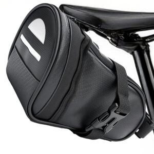 Bike Seat Bag– Waterproof Bicycle Saddle Bag with Reflective Strip, Compact Under Seat Bike Pouch for Road & Mountain Bikes