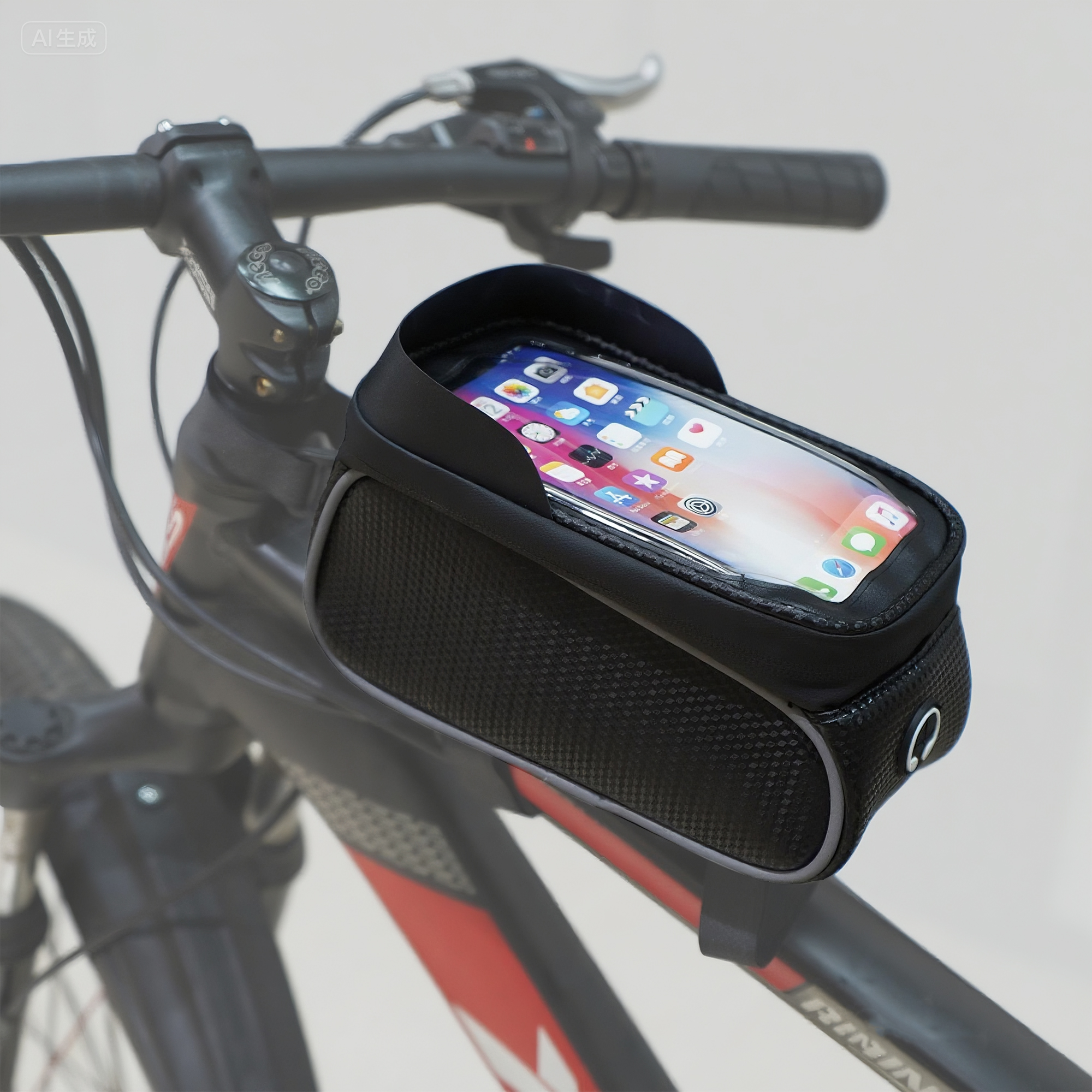 Phone Mount for Bike, Waterproof Bicycle Phone Holder Bag with Sun Visor, Touchscreen Phone Case Fits Up to 7Inch Phones, Bike Frame Bag for Cycling Accessories - Image 4