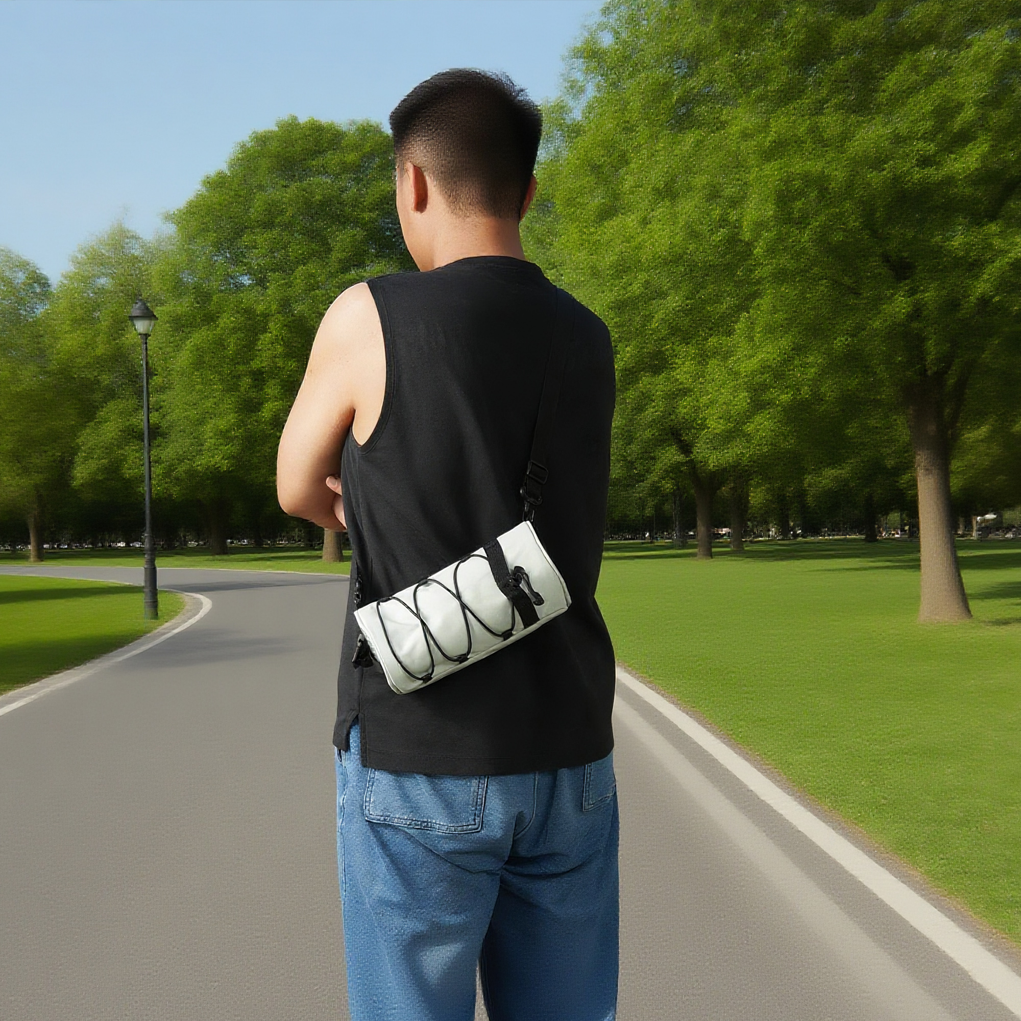 Bicycle Handlebar Bag for Adults – Waterproof Bike Front Bag with Side Pockets & Elastic Band, Cycling Handlebar Bag for Road, MTB & Commuter Bikes (Green) - Image 4