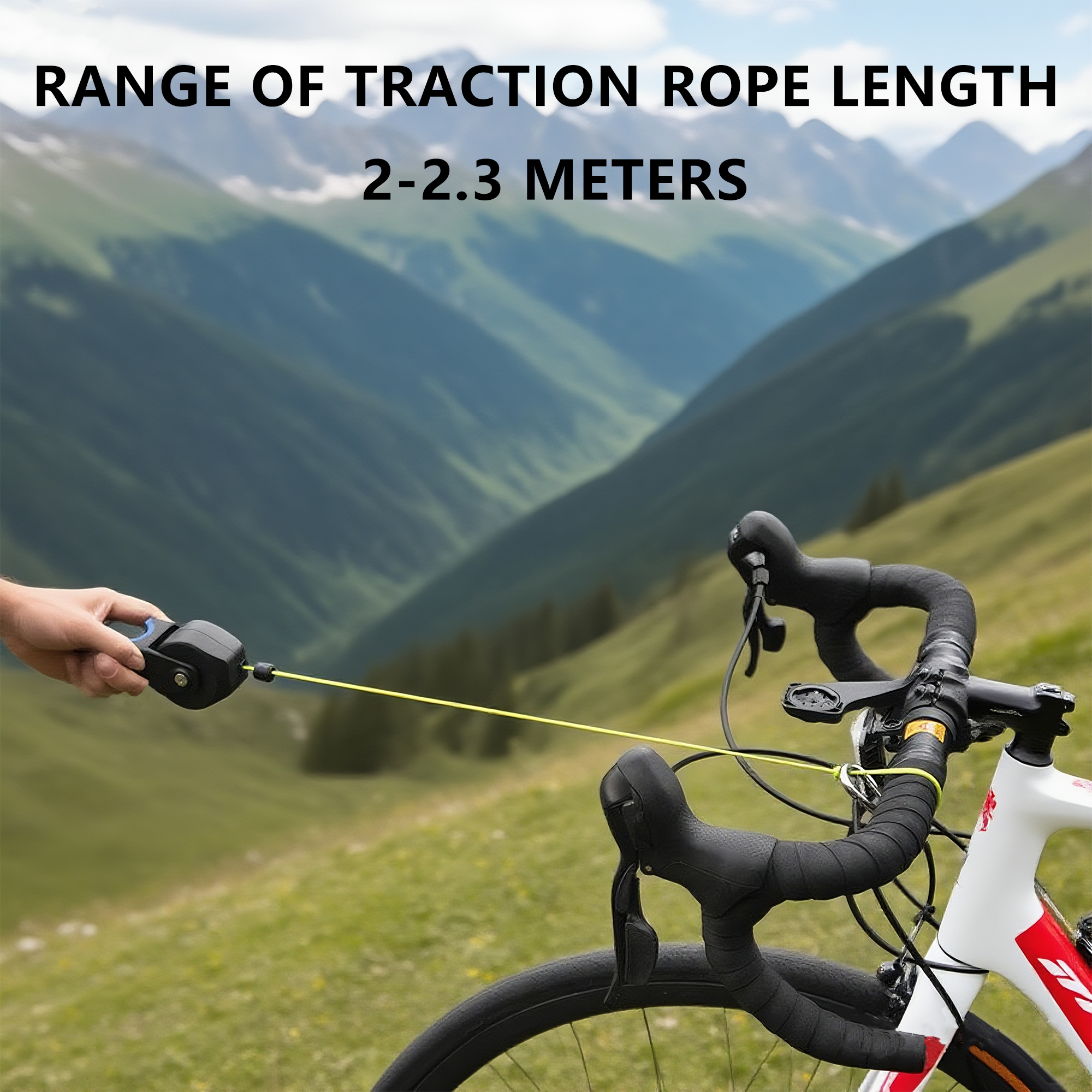 Bike Tow Rope for Kids for Mountain Bike, MTB Towing Strap with Carabiner & Storage Bag, Child Bike Towing Rope for Family Cycling Adventures - Image 6