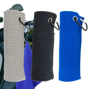 Golf Towels for Golf Bags for Men – Microfiber Golf Towel with Carabiner Clip for Clubs, Balls & Hands, Super Absorbent & Quick Dry Golf Accessories