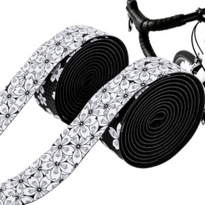 Anti-Slip PU+EVA Bar Tape, Bike Grip Tape for Road Bike, 3mm Thick Bicycle Grip Wrap, Breathable Bike Handlebar Tape for Gravel or Racing